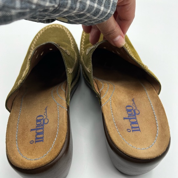 Indigo by Clark’s Women’s Suede Leather Boho Style Clogs Style & Confort Size 6M - Picture 6 of 11